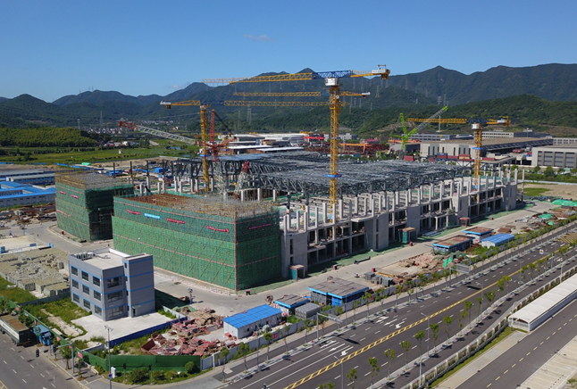 荣芯半导体宁波厂房现场施工